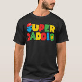 T-shirt Super Gamer Papa Libéré Célébrer Paterly Pow (Devant)