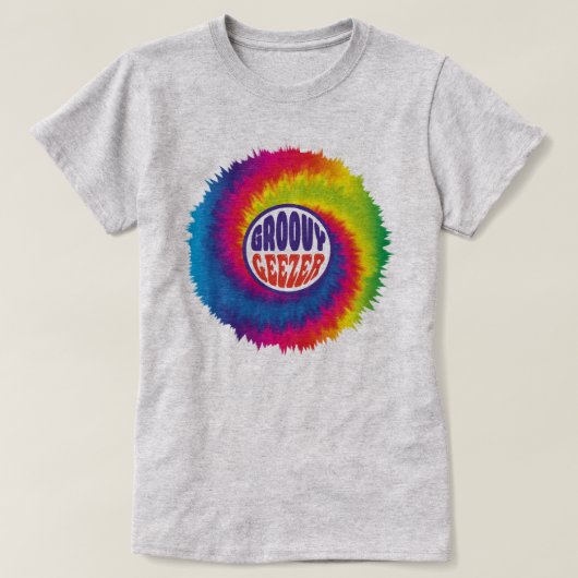 T-shirt Super geezer boomer hippie 60s teint cravate (Design devant)