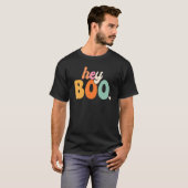 T-shirt Super Ghost Halloween Citrouille Face Hey Boo tend (Devant entier)