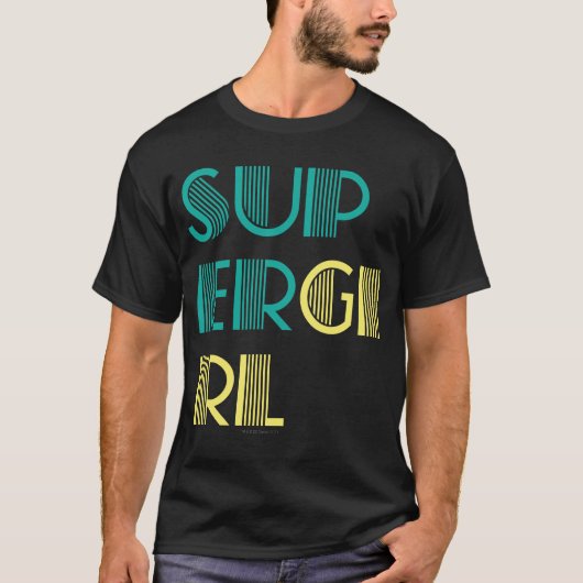 T-shirt Super girl Green and Yellow (Devant)