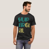 T-shirt Super girl Green and Yellow (Devant entier)