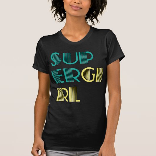 T-shirt Super girl Green and Yellow (Devant)
