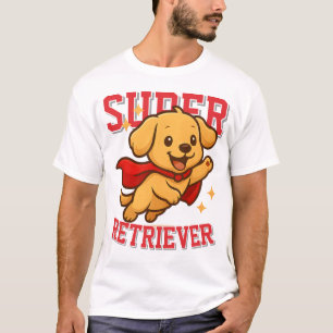 T-shirt Super Golden Retriever Superhero Unisex Homme Femm