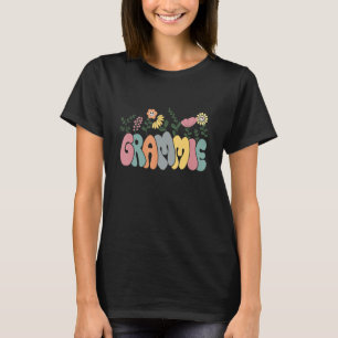 T-shirt Super Grammie Fleur Retro Grandma Happy Super F