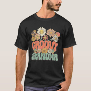 T-shirt Super Grand-mère Floral Hippie Retro Daisy Fleur M
