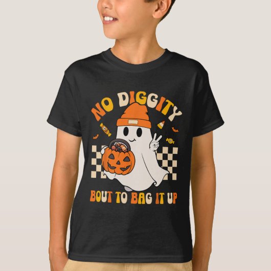 T-shirt Super Halloween Fantôme Botte Pas de crosse numéri (Devant)