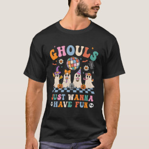 T-shirt Super Halloween Ghouls veut juste avoir une danse