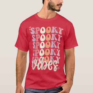 T-shirt Super Halloween vibes éffrayantes Retro Floral Boo