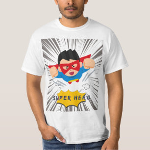T-shirt Super Hero Kid - Comic Style Cartoon Power