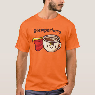 T-shirt Super-héros de tasse de café mignon