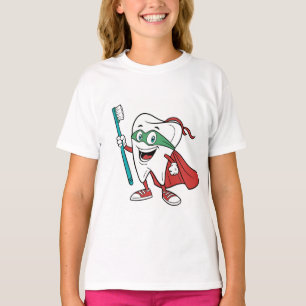 T-shirt Super Héros Dentaire Enfant et Dentiste Lutte co