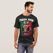 T-shirt Super héros italien Pizza Man (Devant entier)