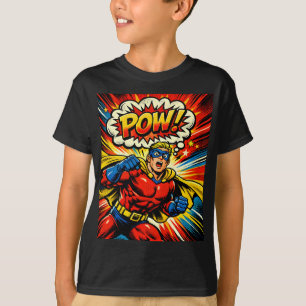 T-shirt Super-héros Rétro POW! Bande Dessinée Pop Art