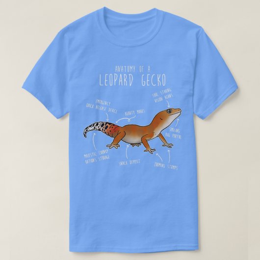 T-shirt Super Hypo Tangerine Leopard Gecko Lizard Reptile (Design devant)