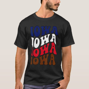 T-shirt Super Iowa State Home I Love Iowa Drapeau Patrioti