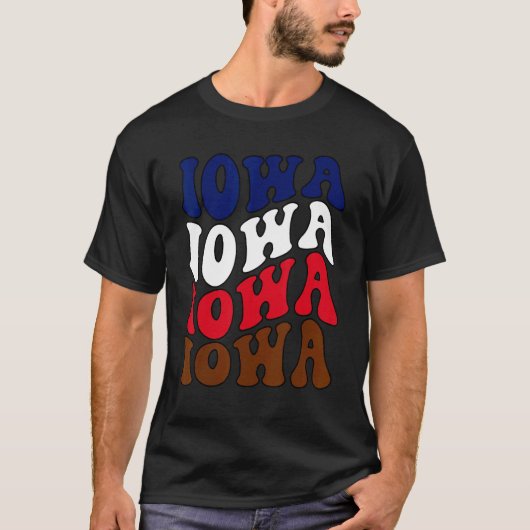 T-shirt Super Iowa State Home I Love Iowa Drapeau Patrioti (Devant)