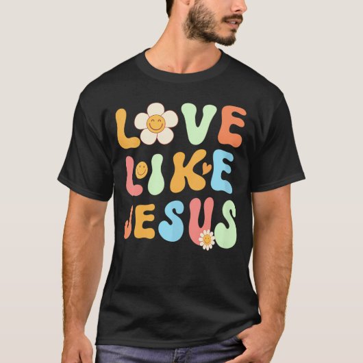 T-shirt Super Jésus pour les femmes Aimer comme Jésus V-Ne (Devant)