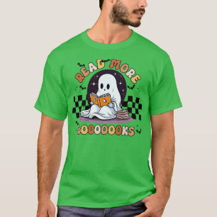 T-shirt Super Lire Plus Livres Joli Ghost Boo Funny Hallow