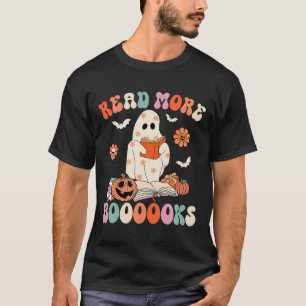T-shirt Super Lire Plus Livres Joli Ghost Boo Funny Hallow