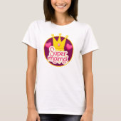 T-shirt Super Mama avec Couronne et Coeurs (Devant)