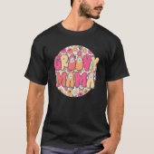 T-shirt Super Mama Hippie Retro Daisy Flower Smile Face H (Devant)