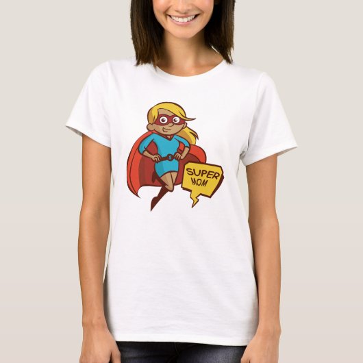 T-shirt Super Maman Volant coloré (Devant)