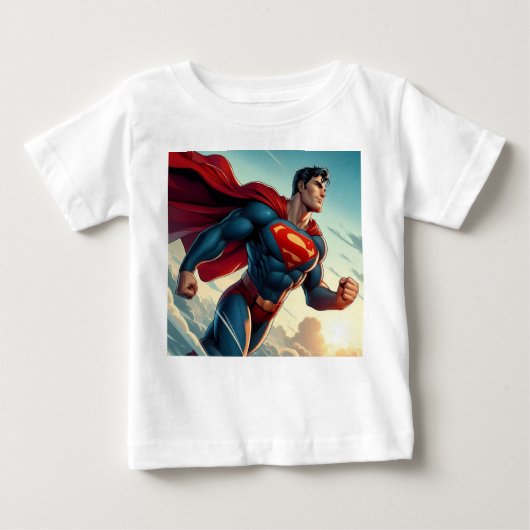 T-shirt Super Man Baby Fine Jersey (Devant)