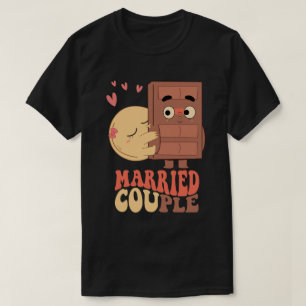 T-shirt Super Marié Couple Pancake Chocolat Amour