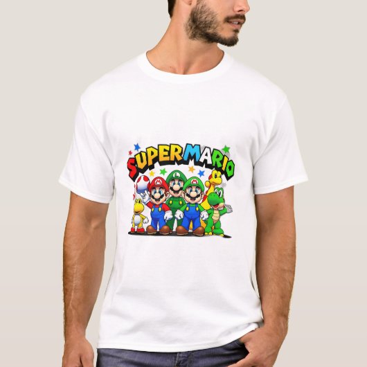 T-shirt Super Mario Shirts - Tee - shirts Cool pour enfant (Devant)