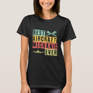 T-shirt Super Mécanicien d'avion le meilleur