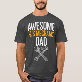 T-shirt Super Mécanicien de bus papa mécanicien cadeau