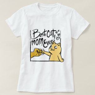 T-shirt Super Meilleur Chat Maman Jamais Drôle Chat Retro 