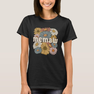 T-shirt Super Memaw Grand-mère Fleurs Memaw Grand-mère