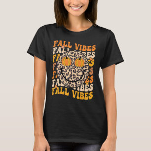 T-shirt Super Merci Bonjour Automne Leopard Rétro Automne