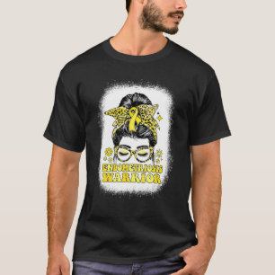 T-shirt Super Messy Bun Femmes Jaune Ribbon Endometriose