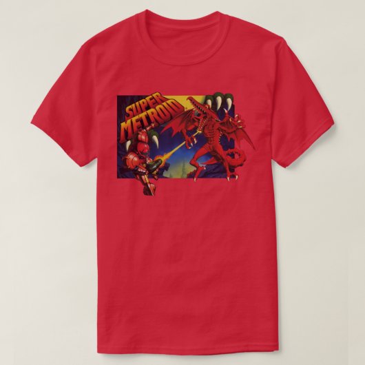 T-shirt Super Metroid Box Art (Design devant)