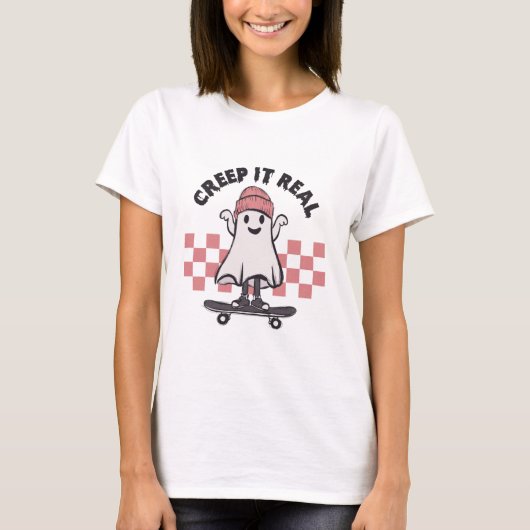 T-shirt Super mignon Ghost Creep It Real Halloween (Devant)