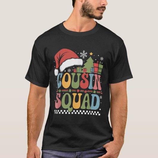 T-shirt Super Noël Cousin Squad Xmas Matching Boys G (Devant)