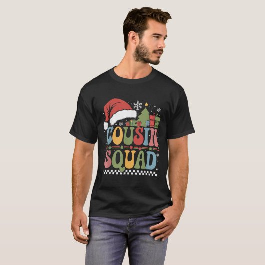 T-shirt Super Noël Cousin Squad Xmas Matching Boys G (Devant entier)