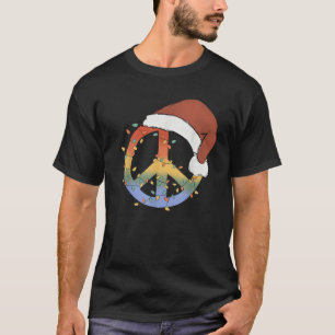 T-shirt Super PAIX AMOUR XMAS Hippie Santa Claus Funny Ch