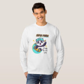 T-shirt Super Panda Skateboard Long Sleeve (Devant entier)