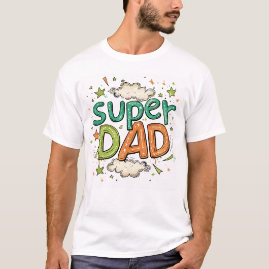T-shirt Super papa (Devant)