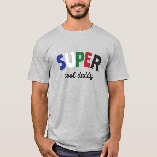 T-shirt Super papa cool (Devant)