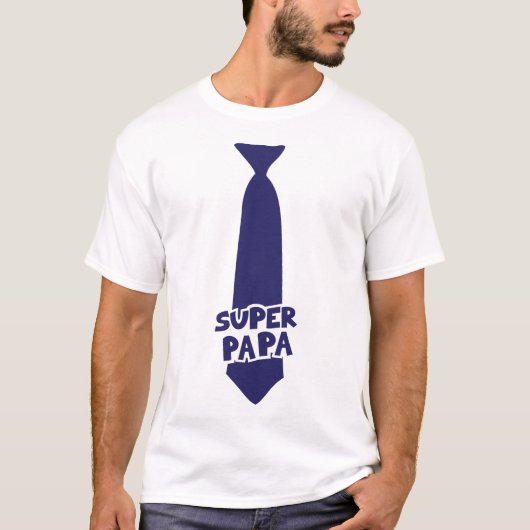 T-shirt super papa cravate 802 (Devant)
