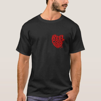 T-shirt Super Papa Drôle de pêche Design de cœur pour Awes