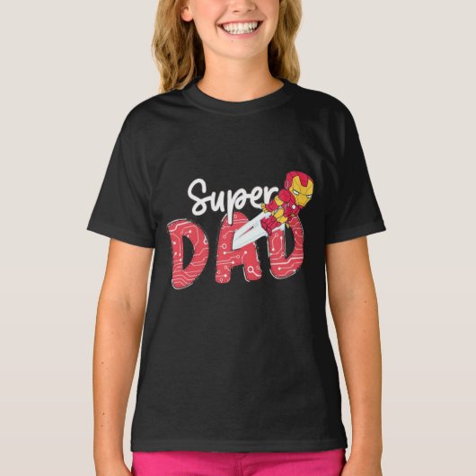 T-shirt Super Papa - Iron Hero Edition (Devant)