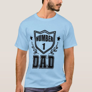 T-shirt Super papa numéro un art de mots 