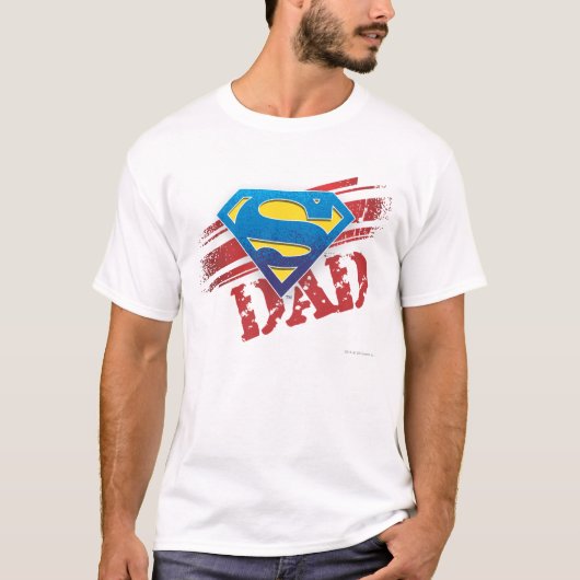 T-shirt Super Papa Stripes (Devant)
