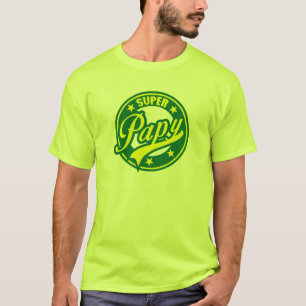 T-shirt super papy vintage cercle rond logo 1