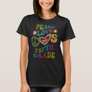 T-shirt Super PEACE LOVE CINQUIÈME Empreinte de léopard 5è